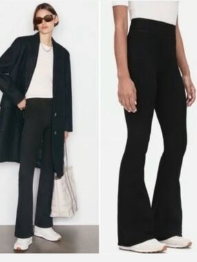 FRAME The Jetset High Rise Flare Jeans in Sheen Noir Size 1